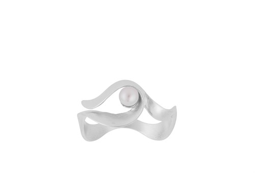 ring, ring med perle, Pernille Corydon Ocean Wave Ring Forgyldt r-452-gp, ring til kvinder, 